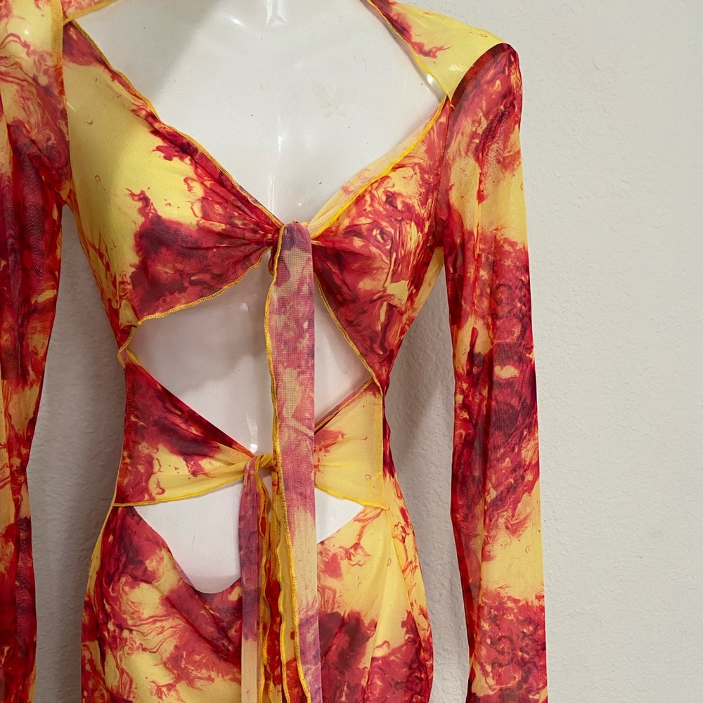 Colorful Mesh Dress. Never Worn.